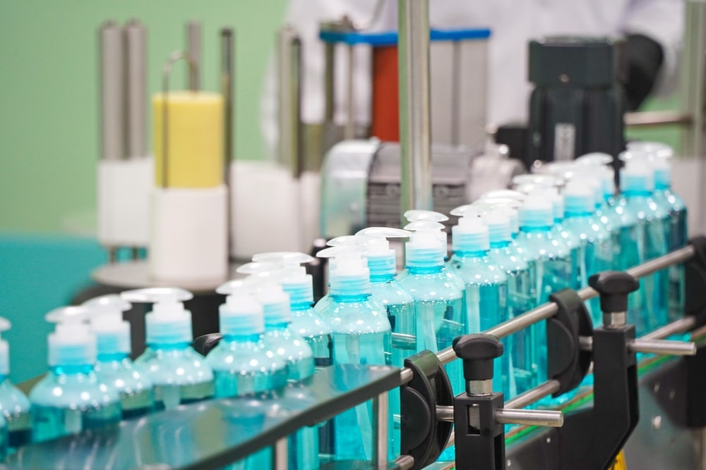 Liquid,Cosmetics,On,The,Production,Line.